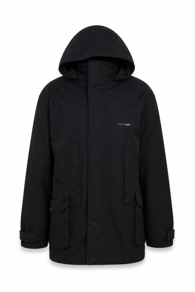 Womens UK Size S Regular Duck and Cover Black Polyester Blend Jacket