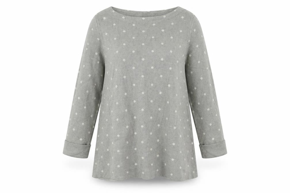 Cynthia Rowley Women's Grey Polka Dot Pullover Jumper - Size S
