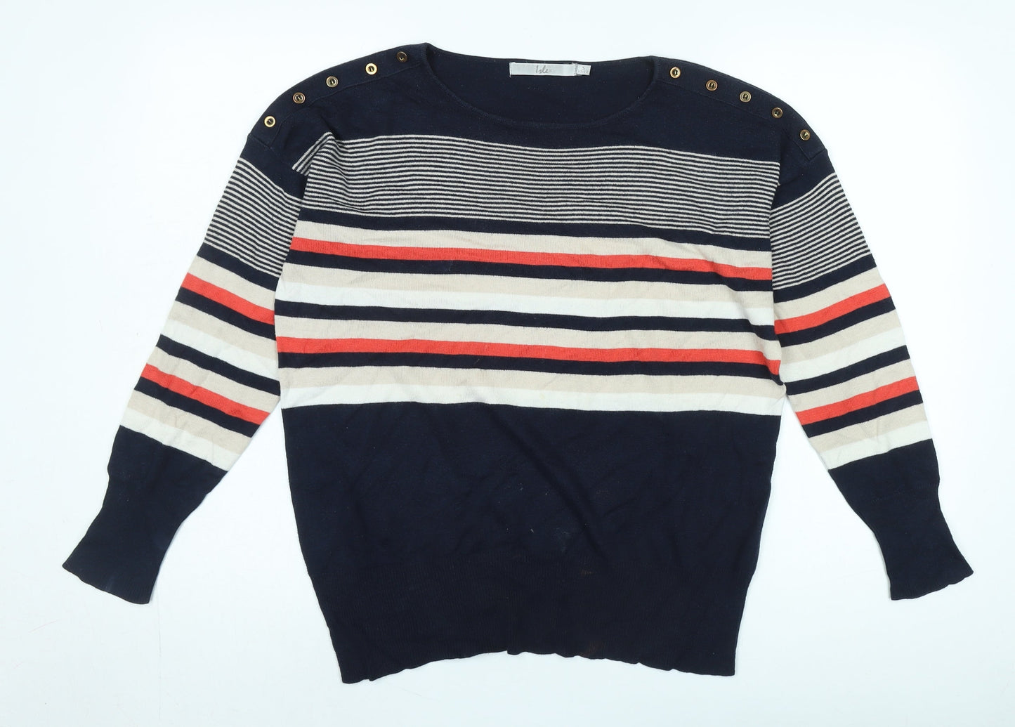 Isle Women's Multicoloured Striped Pullover Jumper - S