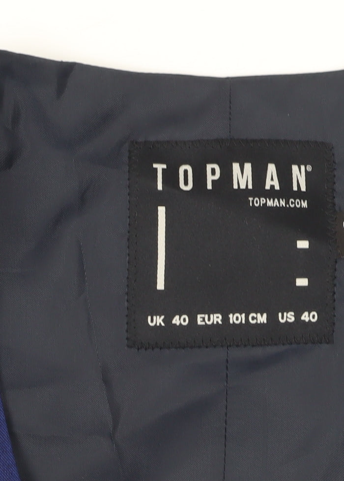Topman Men's Blue Suit Waistcoat Size 40