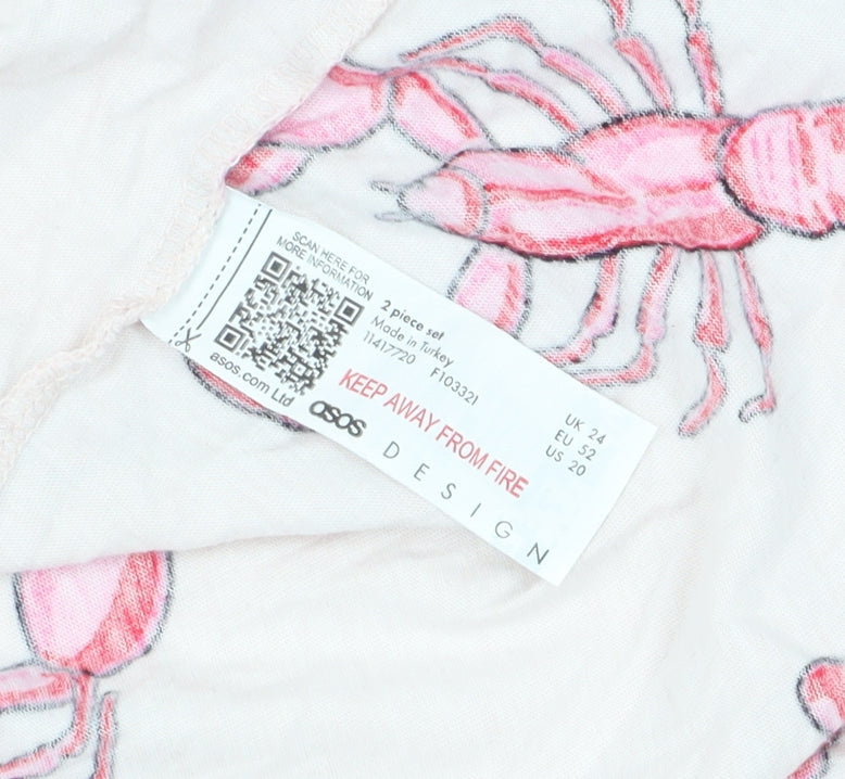ASOS Women’s Multicoloured Lobster T-Shirt UK Size 24