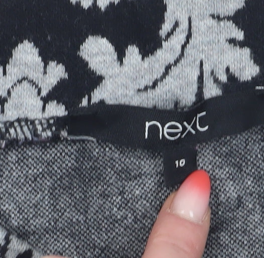 Next Women's Black Geometric Pencil Skirt Size 10