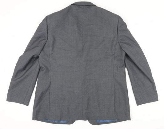 Marks and Spencer Men's Grey Blazer, 48R, Wool, Formal