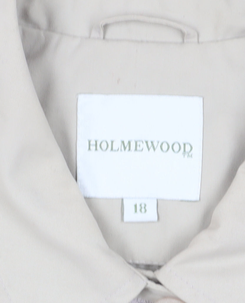 Holmewood Women's Beige Mid-Length Coat Size 18