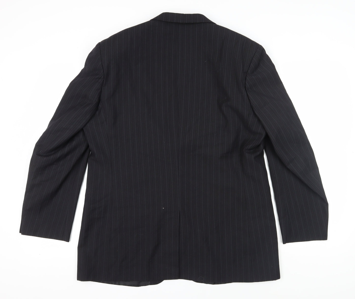 Burton Men's Black Pinstripe Blazer, Size 44R, Regular Fit