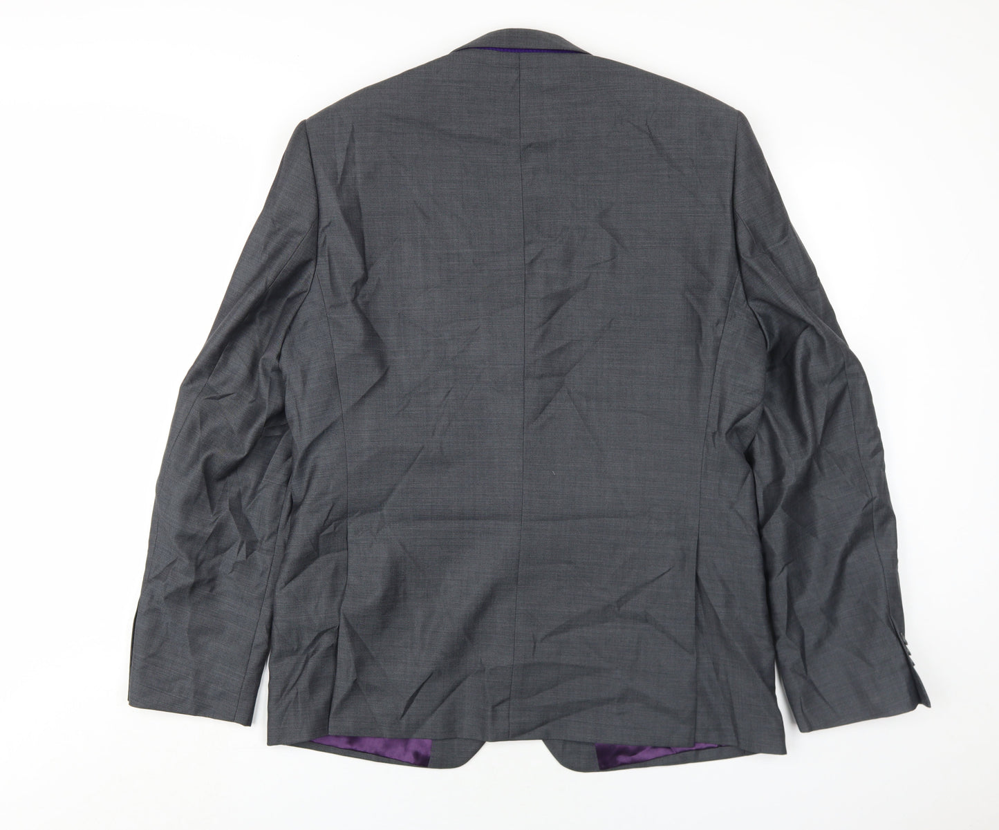 John Lewis Men's Grey Wool Blazer, Size 42, Formal