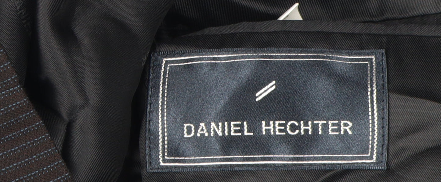 Daniel Hechter Men's Black Blazer 44 Short Striped