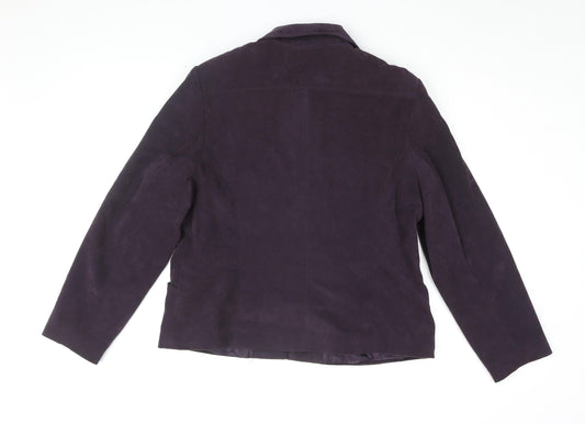 Style by EWM Purple Embroidered Women's Jacket Size 16