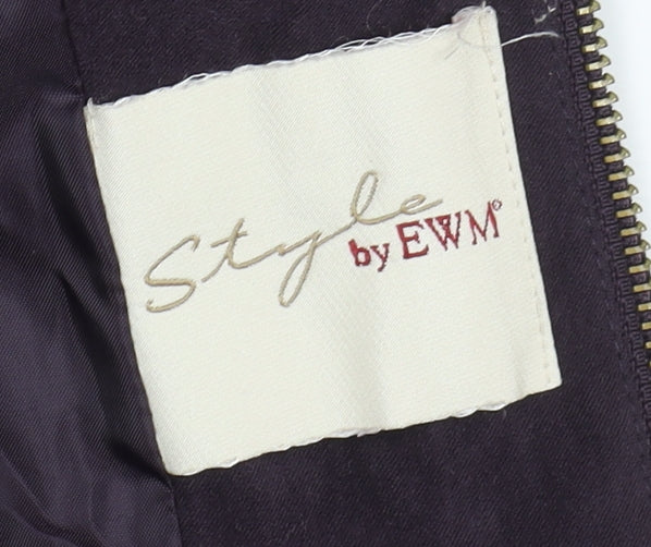 Style by EWM Purple Embroidered Women's Jacket Size 16