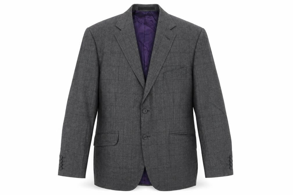 Marks and Spencer Men's Grey Check Blazer Size 42