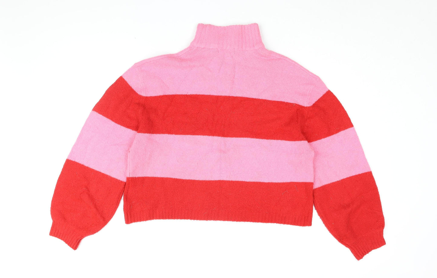 Brave Soul Women's Multicolour Striped Pullover Jumper, M