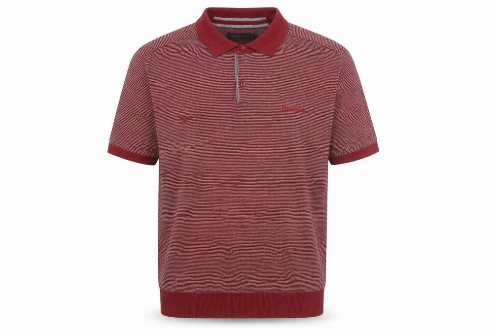 Pierre Cardin Men's Red Striped Polo L