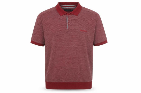 Pierre Cardin Men's Red Striped Polo L