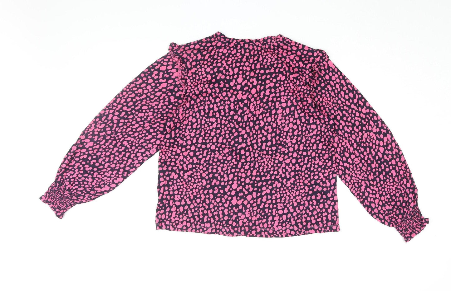 Joules Women's Pink Animal Print Blouse Size 10