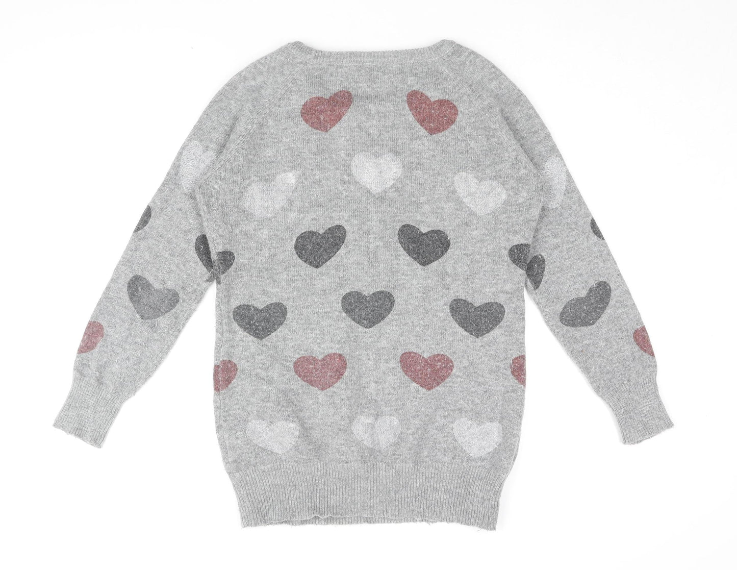 Sweewë Grey Heart Print Pullover Women M