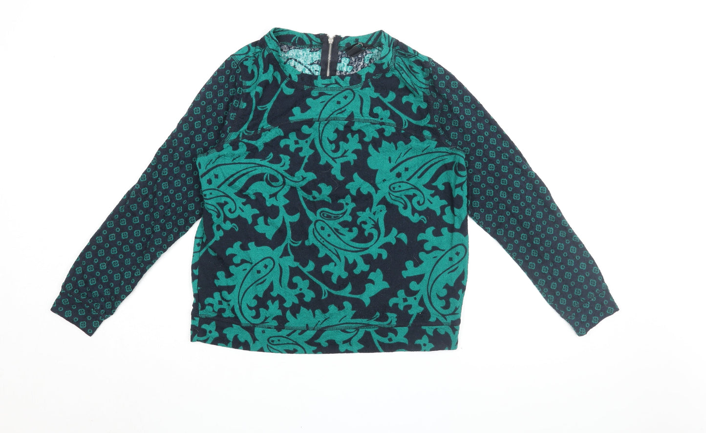 H&M Women's Green Floral Tunic Blouse - Size 10