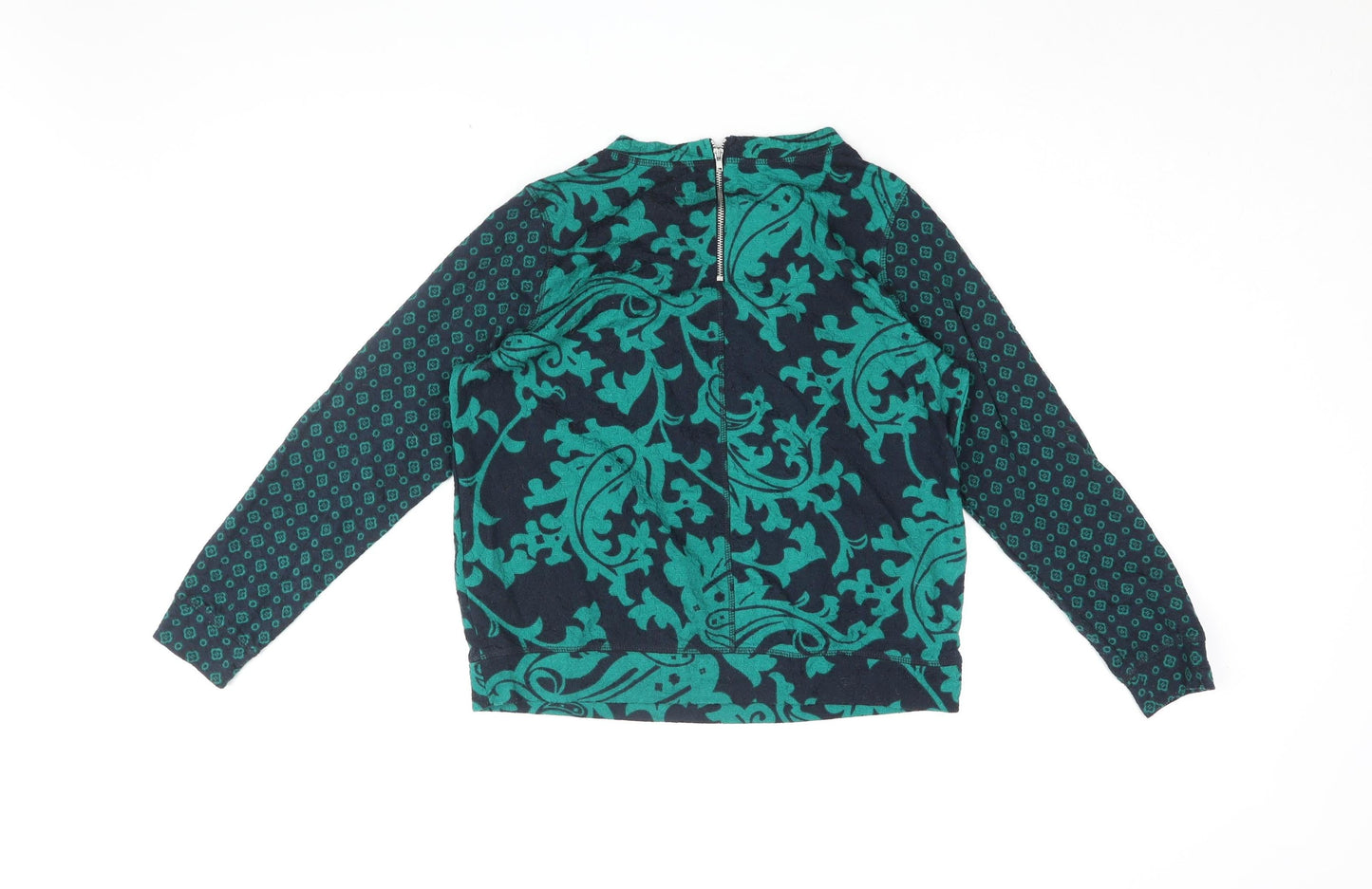 H&M Women's Green Floral Tunic Blouse - Size 10