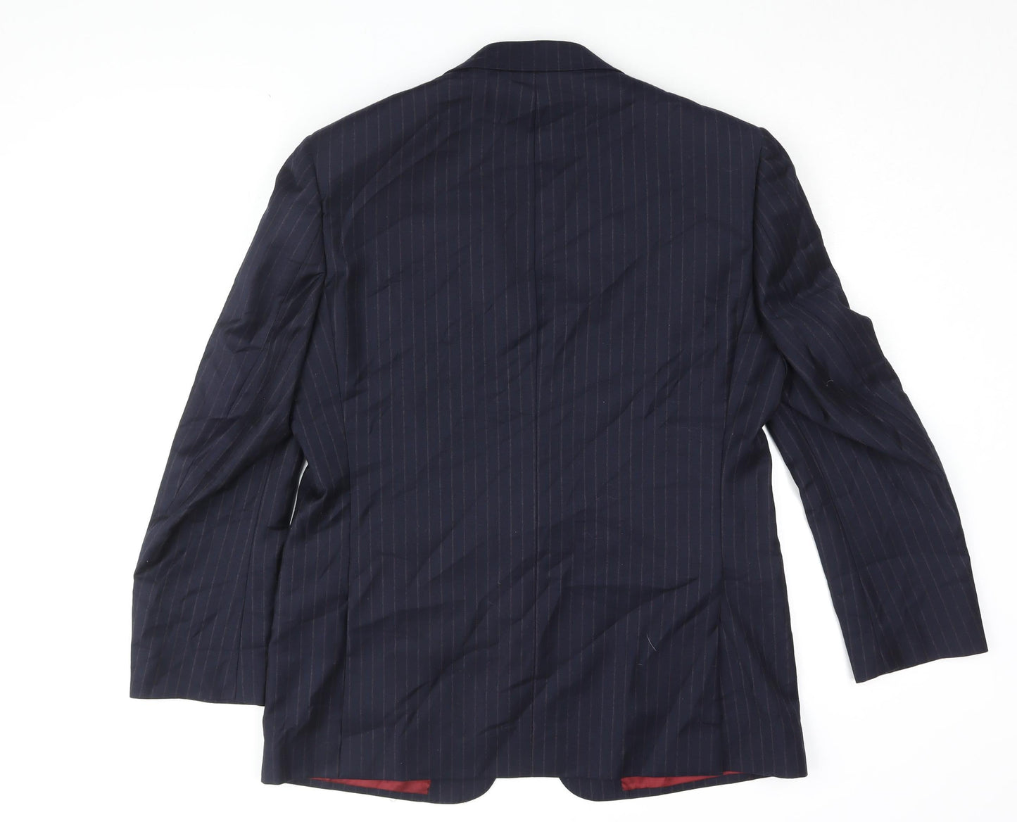 Marks and Spencer Men's Blue Striped Blazer 40R