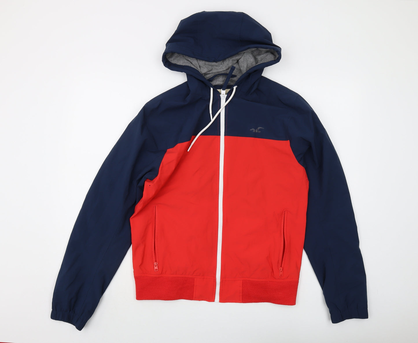 Hollister Men's Red Blue Hooded Softshell Jacket M