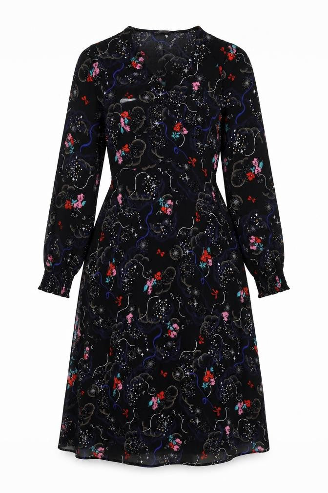 Marks and Spencer Women's Multicoloured Midi A-Line Dress Size 10