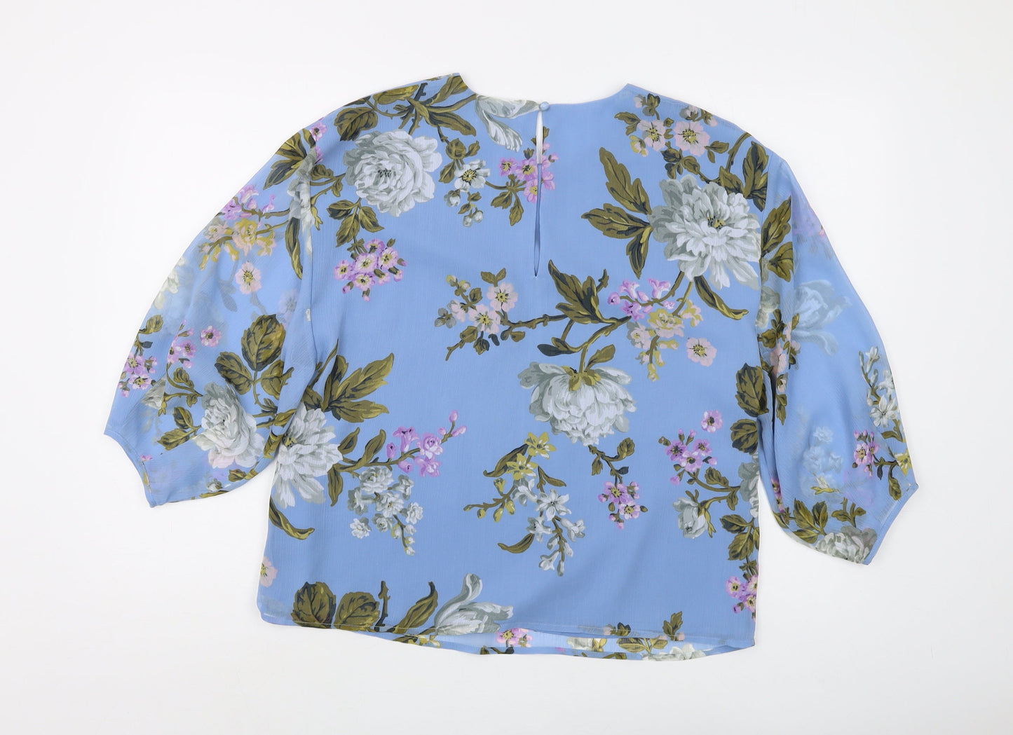 Warehouse Womens Blue Floral Blouse Size 6 New