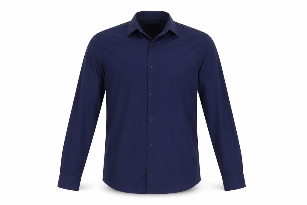 Burton Menswear London Men's Slim Fit Blue Shirt