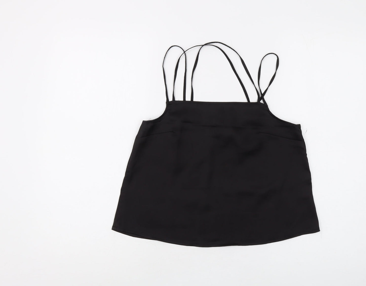 H&M Women's Black Camisole Tank Size 8 Spaghetti Straps
