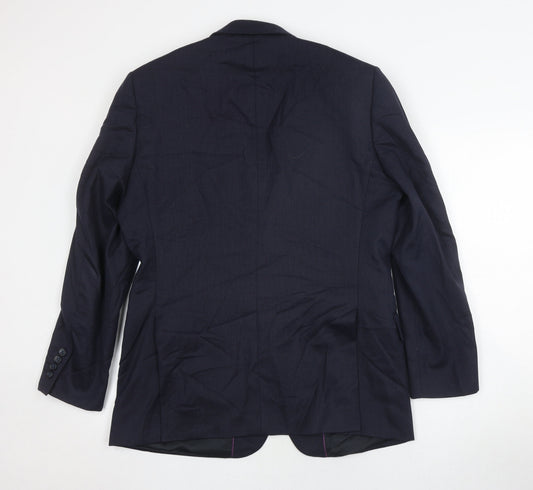 Brook Taverner Men's Black Wool Blazer 38R