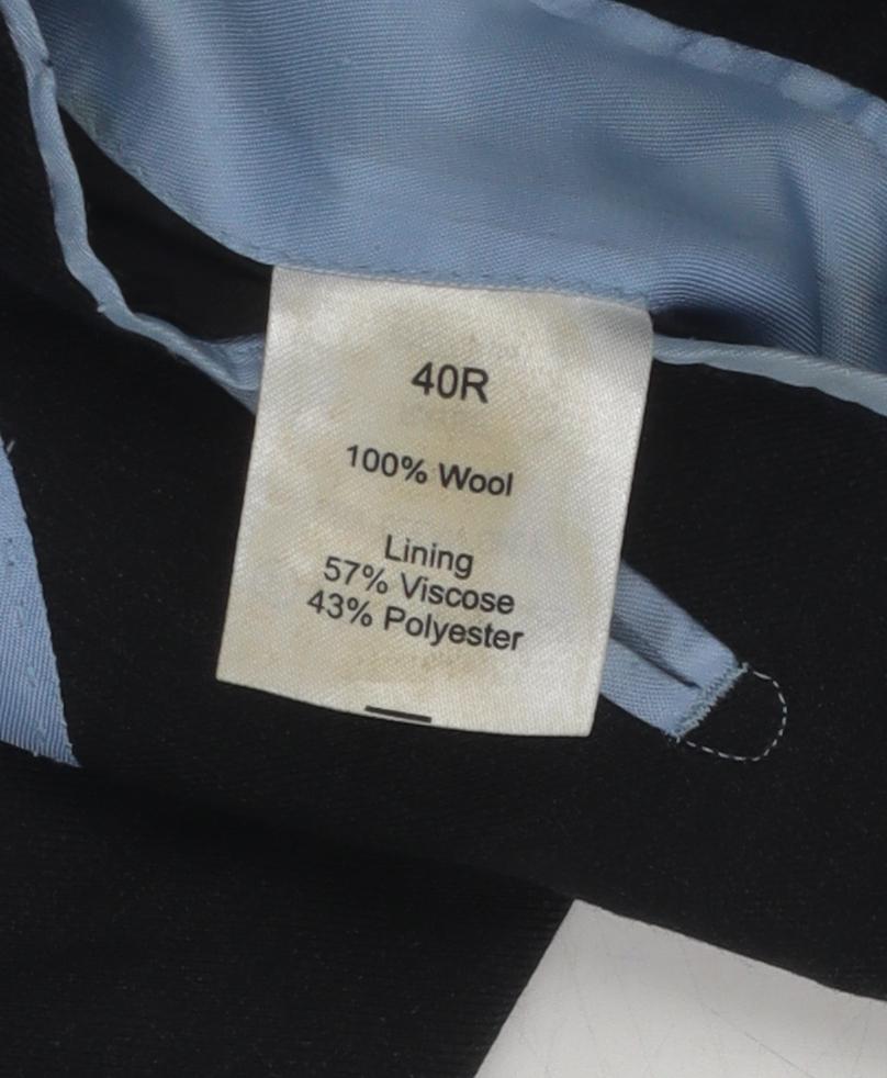 Charles Tyrwhitt Black Wool Blazer for Men - Size 40 R