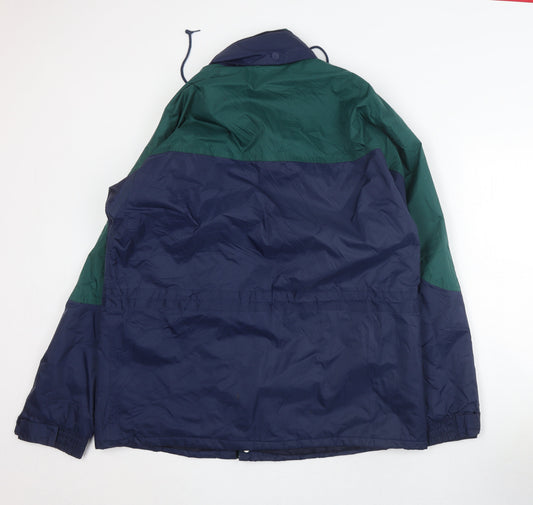 County Weatherwear Men's Blue Green Parka Jacket Size L (Est)
