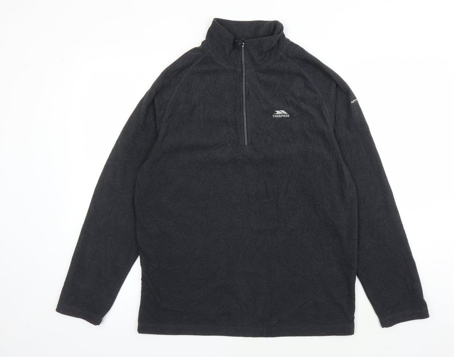 Trespass Men's Black 1/4 Zip Sweatshirt L