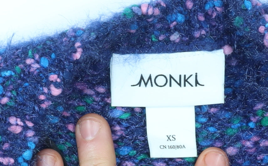 Monki Womens Multicoloured Chunky-Knit Pullover, Size XS