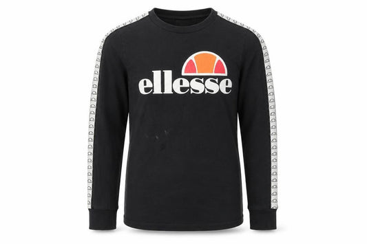 ellesse Boys Black Graphic Long Sleeve T-Shirt 10-11 Years
