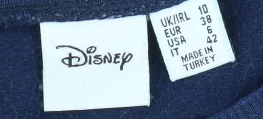 Disney Women’s Blue Jersey T-Shirt Size 10