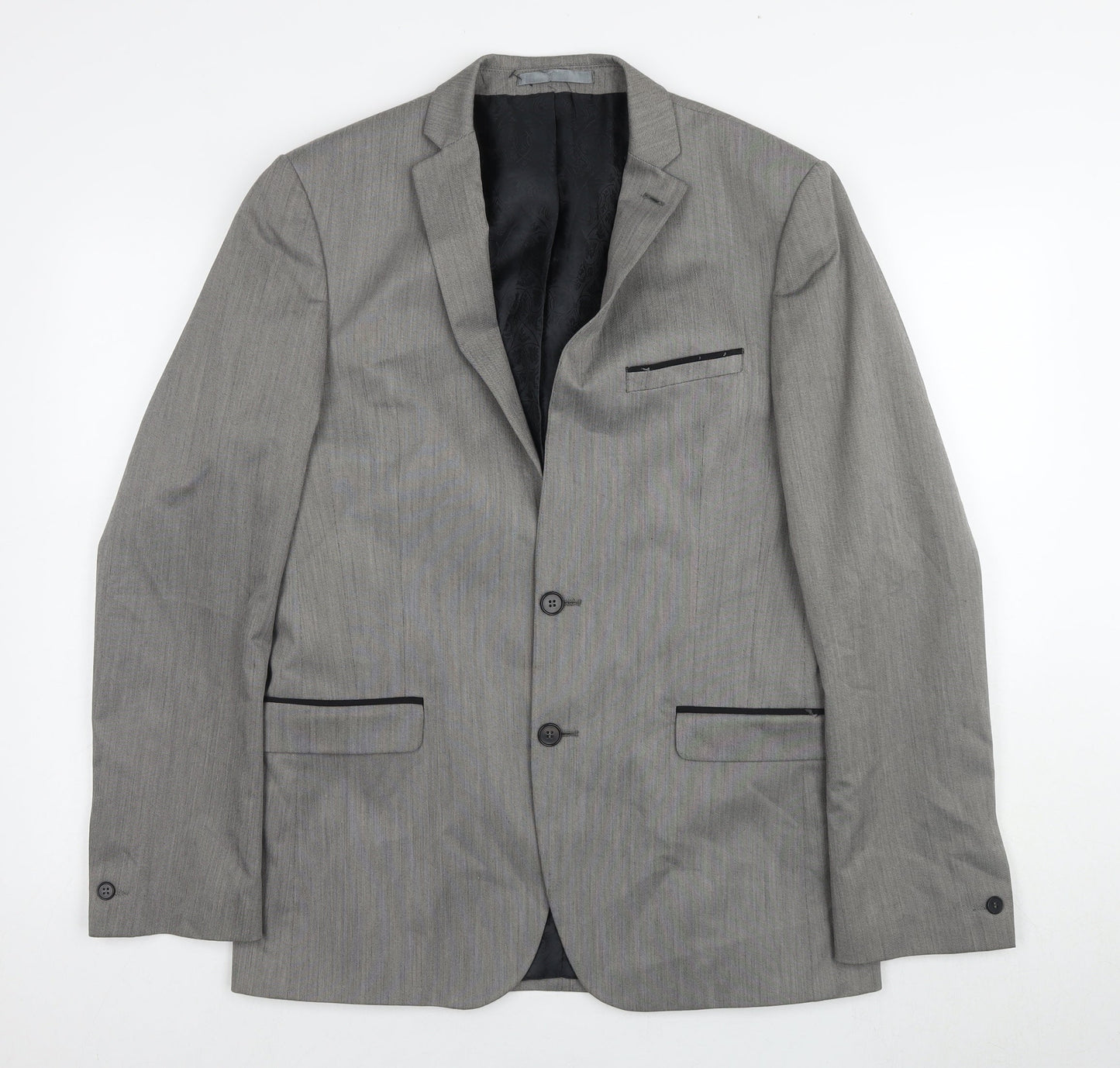 Red Herring Men's Grey Blazer, Long, Size 40L, Business Formal