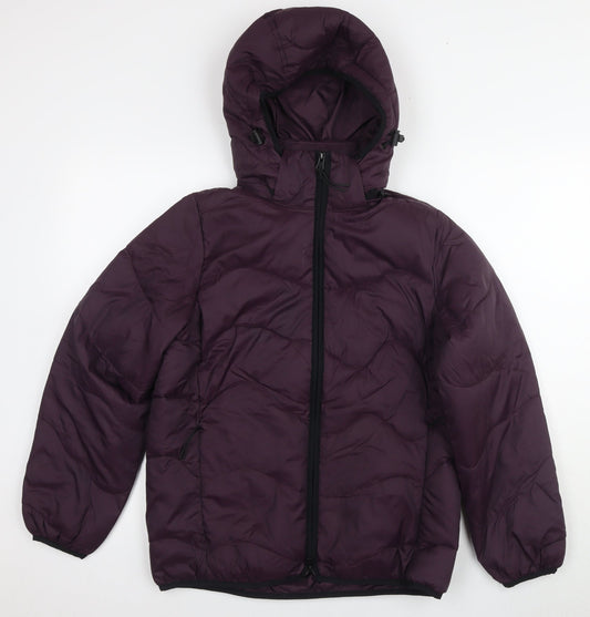 Marks and Spencer Women's Purple Puffer Jacket Size 8