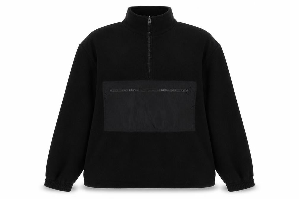 PrettyLittleThing Women's Black Fleece Zip Top Size 10