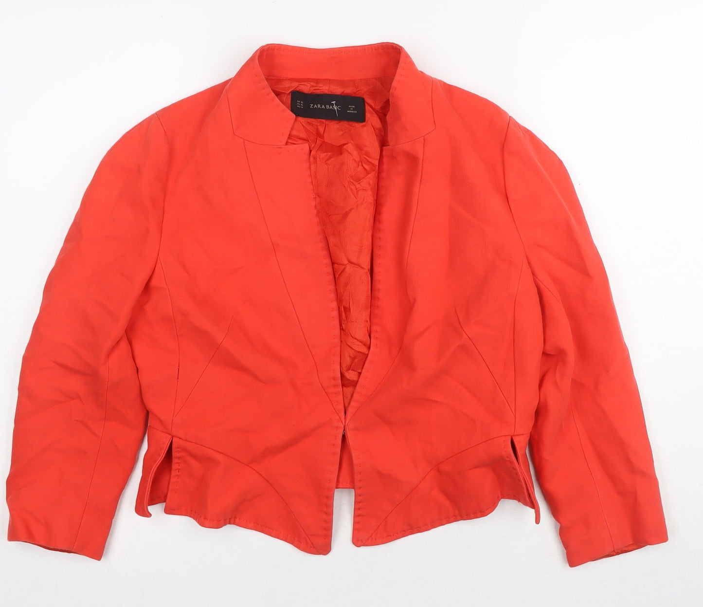 Zara Basic Women's Red Cotton Blazer Size XL Casual