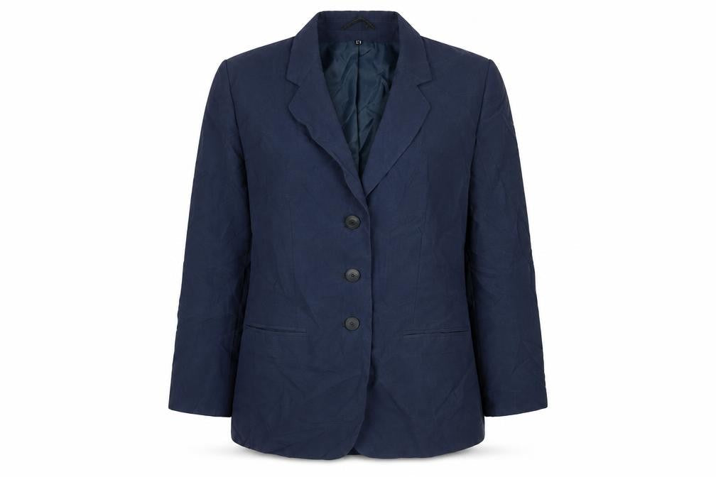 Front view of C&A Women’s Blue Blazer, size UK 14, Business Casual