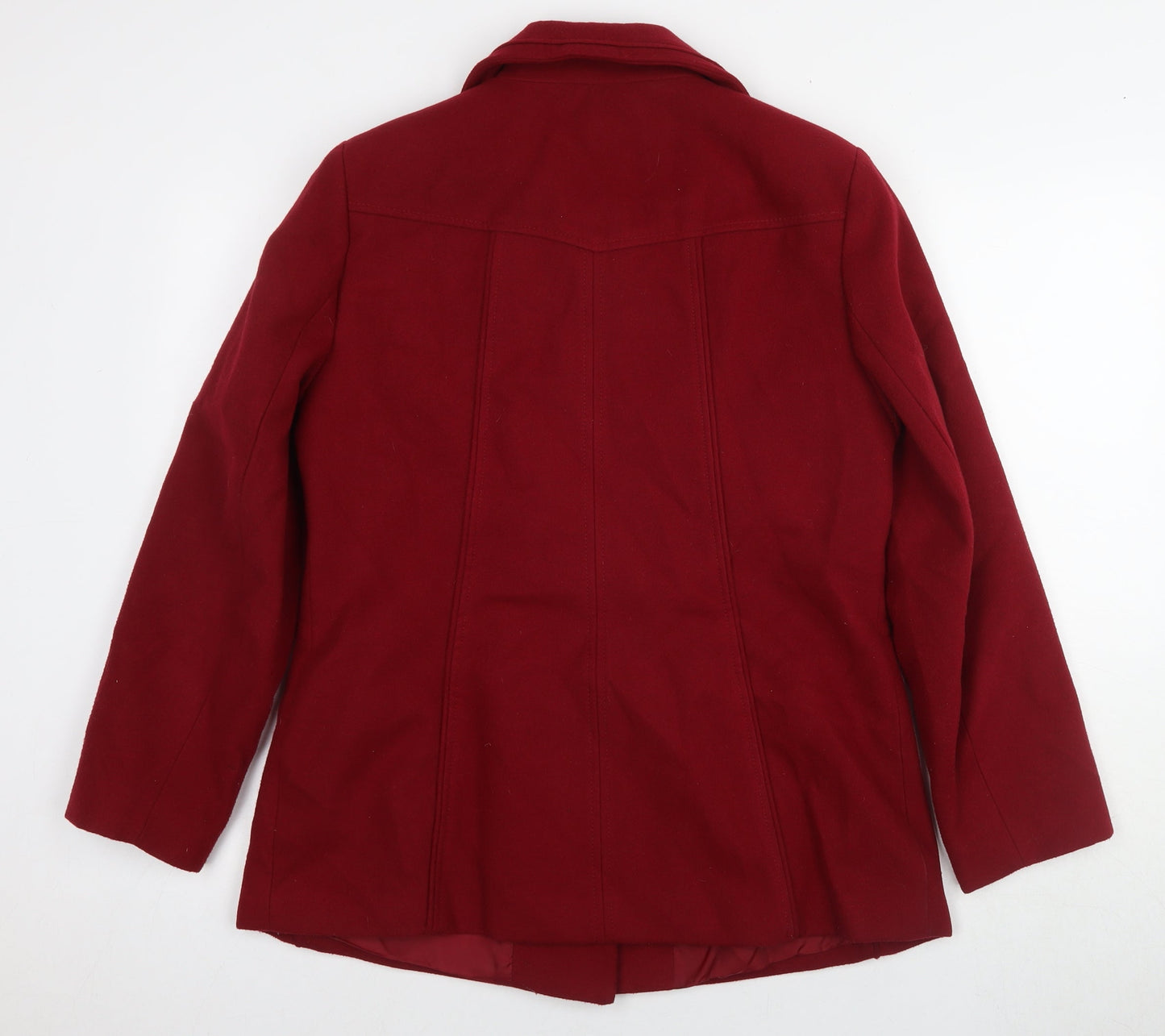 BN Collection Women's Red Mid-Length Coat Size 14