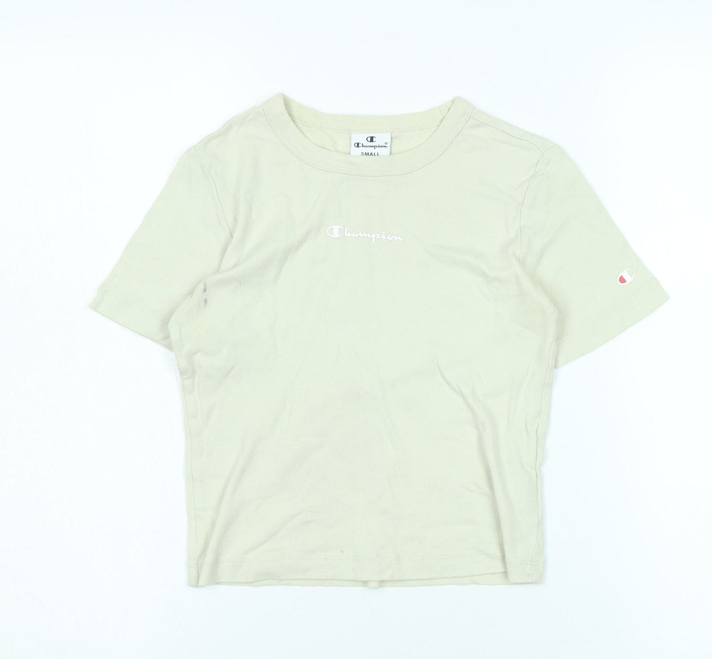 Champion Boys Ivory Short Sleeve Basic T-Shirt Size S