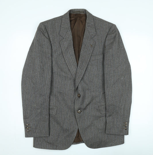 Hepworths Grey Striped Wool Blazer for Men - Size 40R
