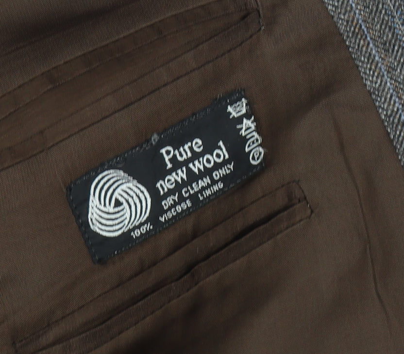 Hepworths Grey Striped Wool Blazer for Men - Size 40R