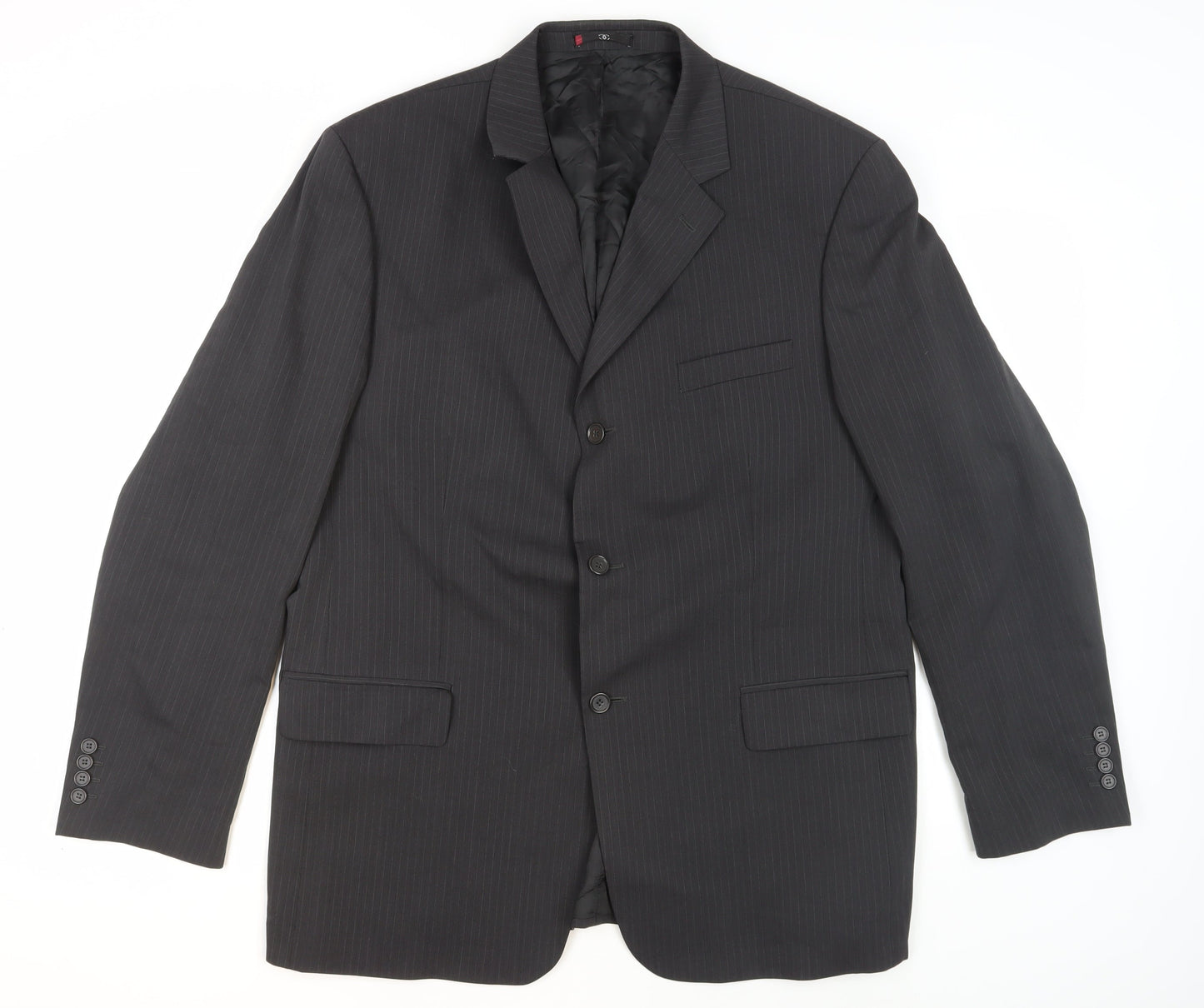 Ciro Citterio Men's Black 44L Striped Blazer