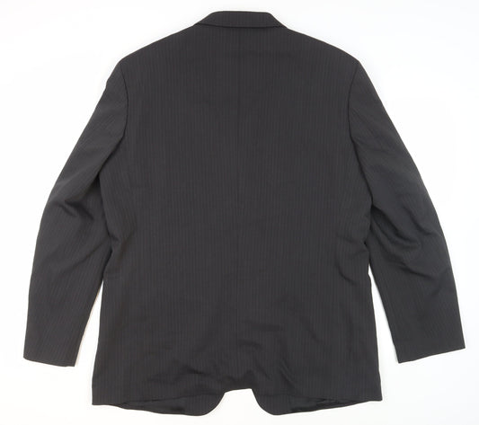 Ciro Citterio Men's Black 44L Striped Blazer