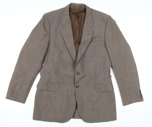 St Michael Men's Brown Blazer 40 M Single-Breasted