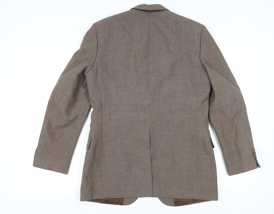 St Michael Men's Brown Blazer 40 M Single-Breasted