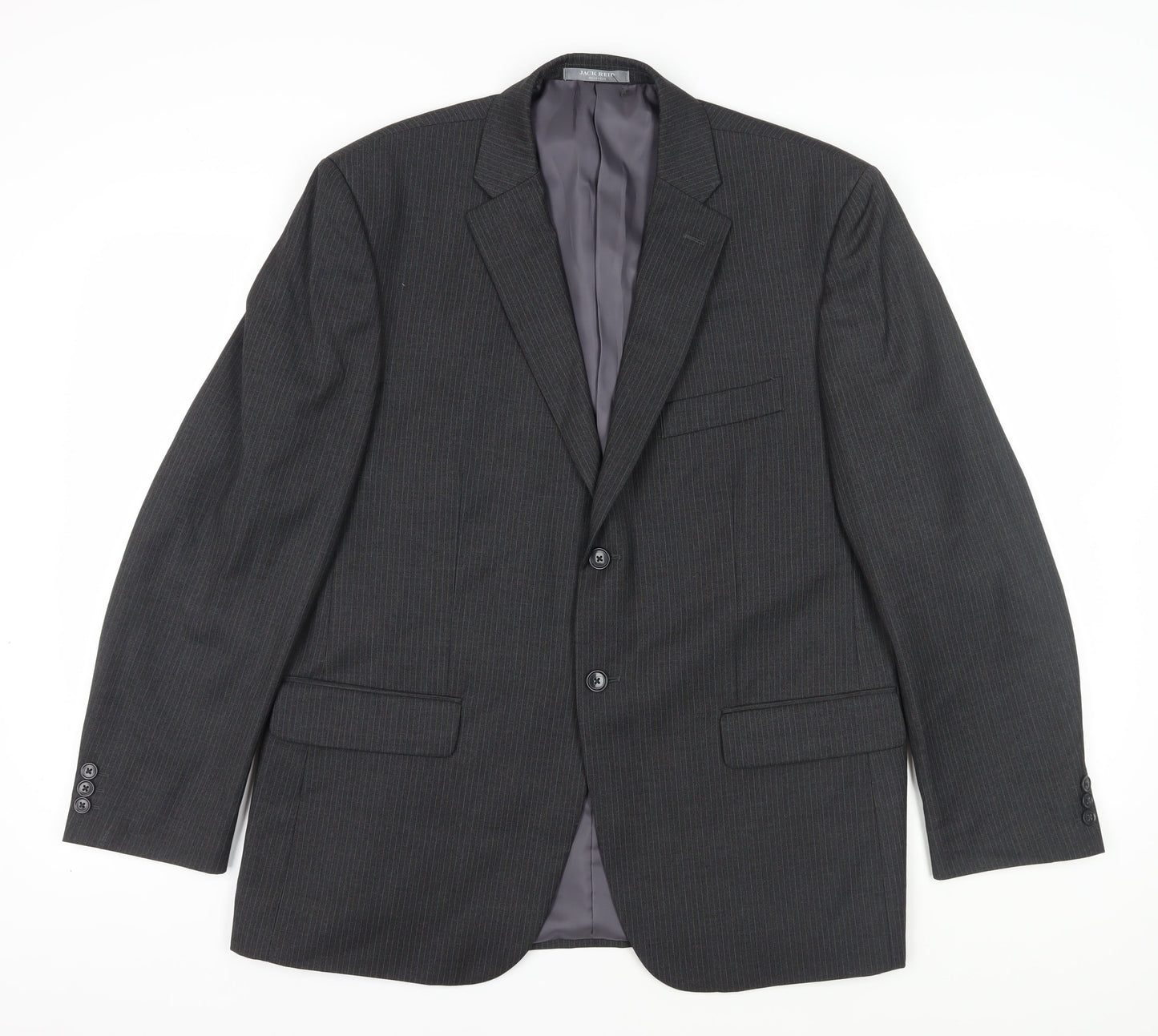 Jack Reid Mens Grey Blazer 44 Short Business Formal