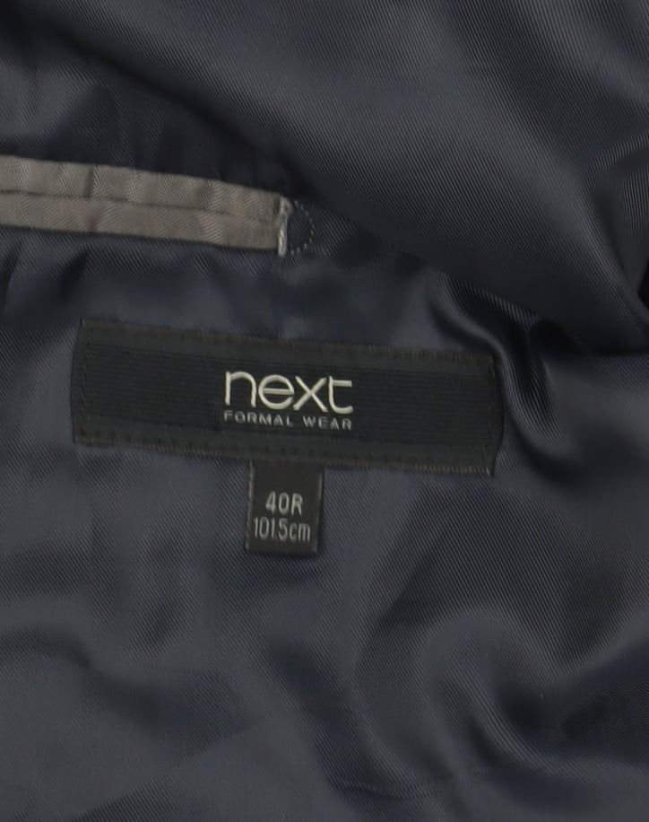 Next Men's Black Blazer, Regular Fit, Size 40R