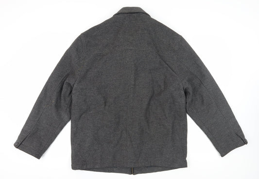 Marks and Spencer Men's Grey Jacket, Size M, Zip Closure